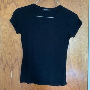 Black jersey knit top
